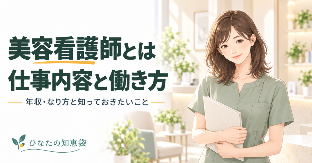 美容看護師とは｜仕事内容と働き方｜年収・なり方と知っておきたいこと
