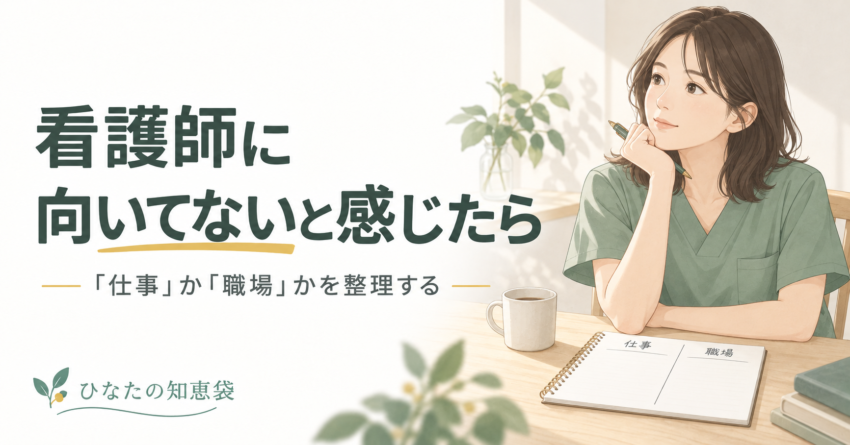 看護師に向いてないと感じたら|「仕事」か「職場」かを整理する