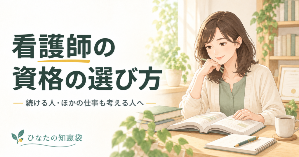 看護師の資格の選び方|続ける人・ほかの仕事も考える人へ