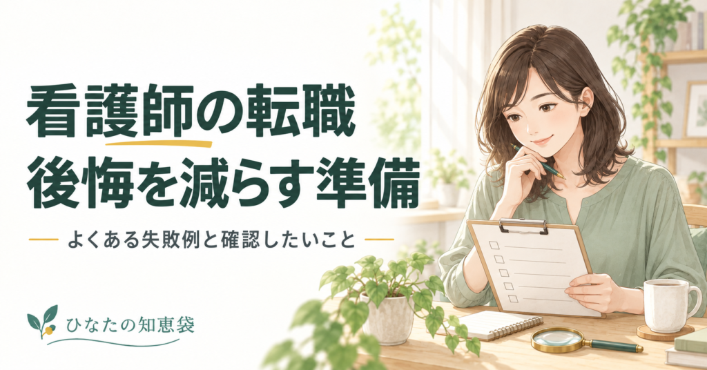 看護師の転職後悔を減らす準備｜よくある失敗例と確認したいこと