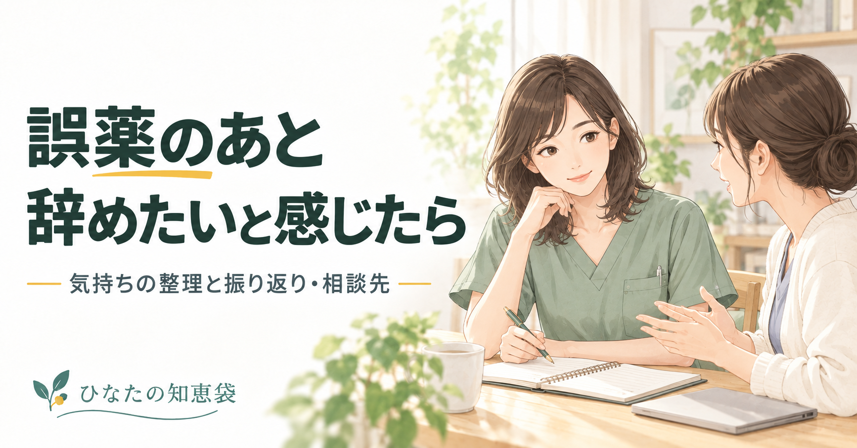 誤薬のあと辞めたいと感じたら|気持ちの整理と振り返り・相談先