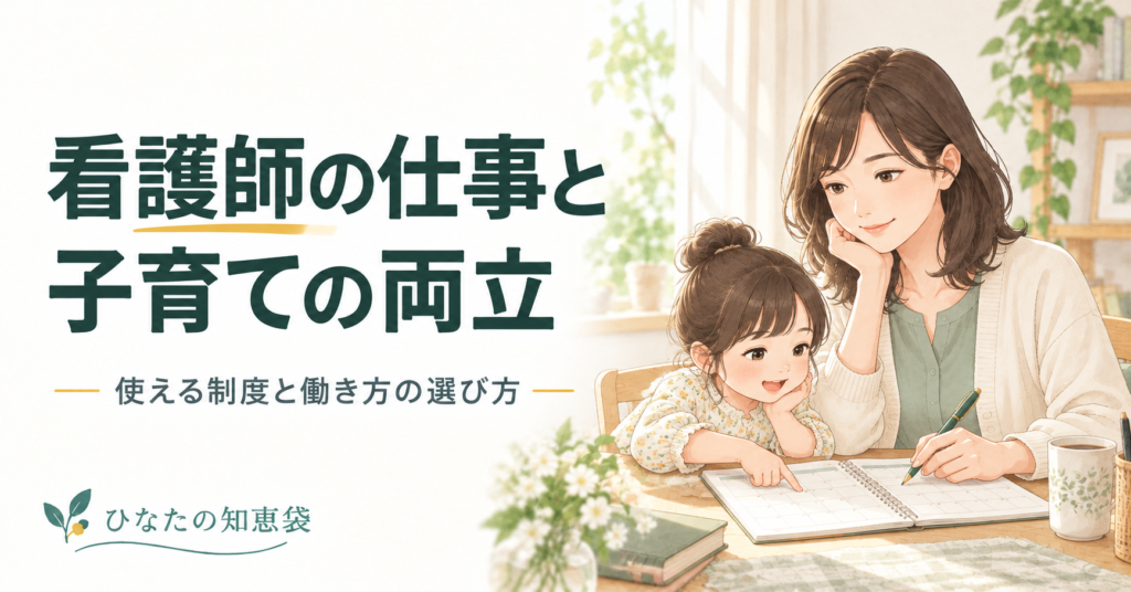 看護師の仕事と子育ての両立|使える制度と働き方の選び方