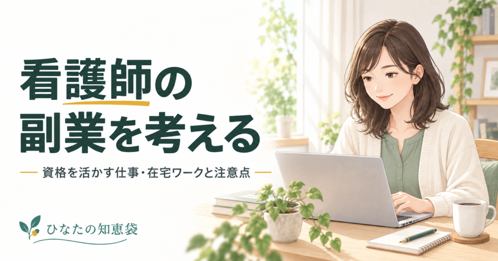 看護師の副業｜資格を活かす仕事・在宅ワークと始める前の注意点